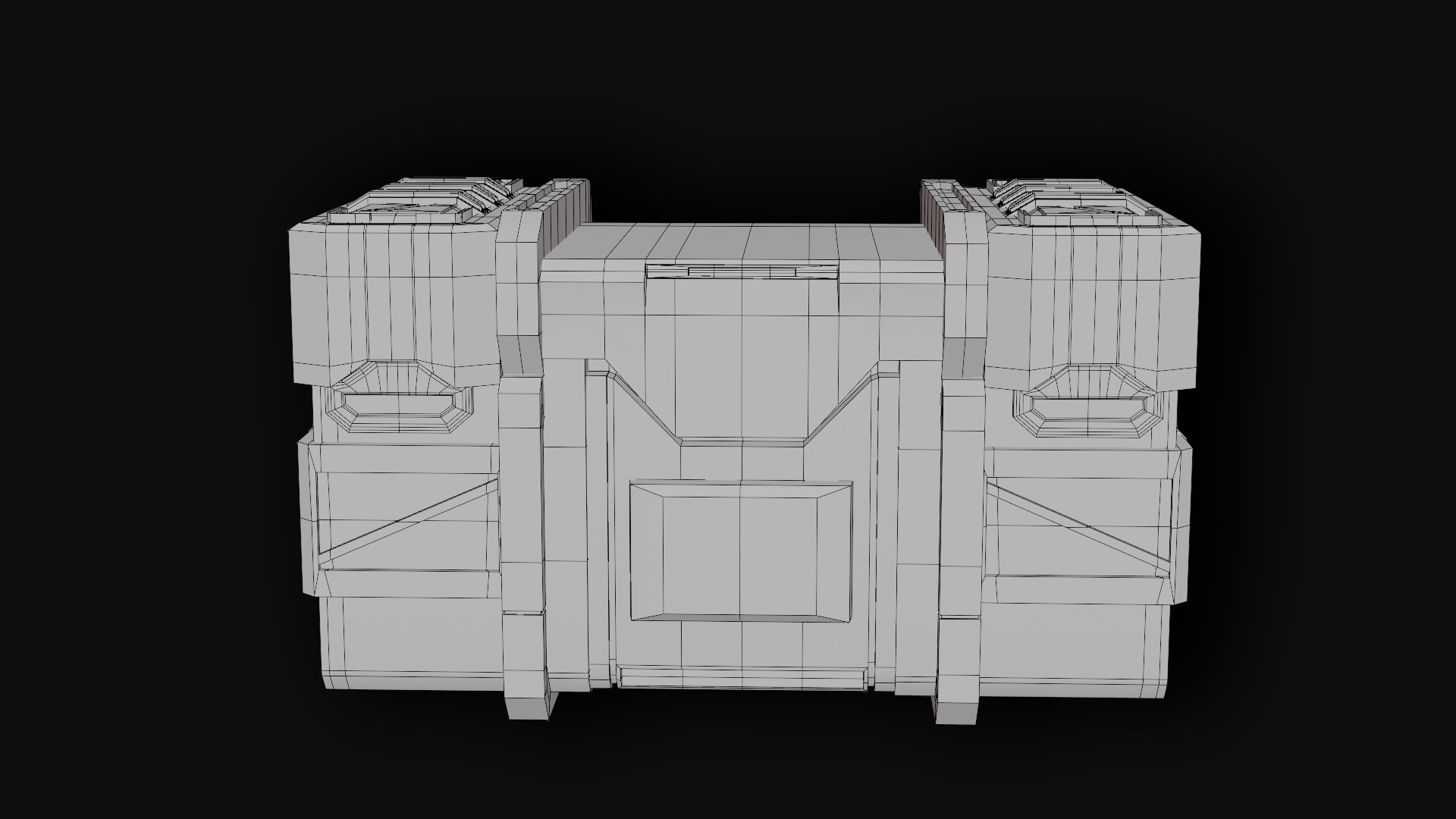 Black Millitary Crates 3D model_3