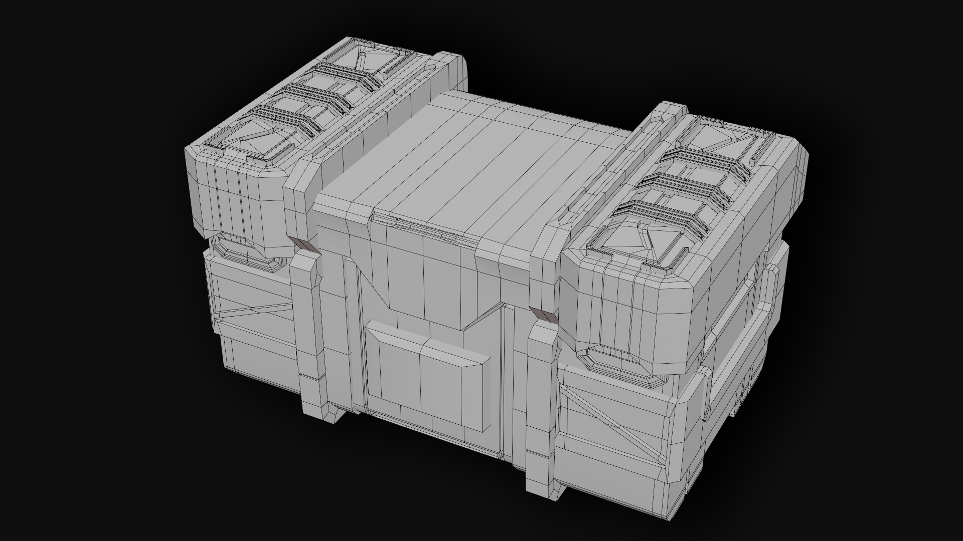 Black Millitary Crates 3D model_4