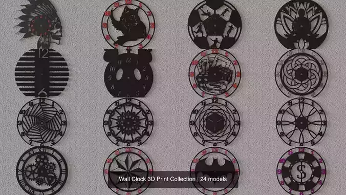 Wall Clock 3D Print Collection 
