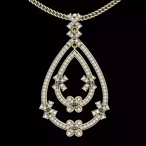 lux pendant   silver gold jewelry printable 3D model