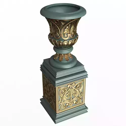 Flower Pot 012 Green