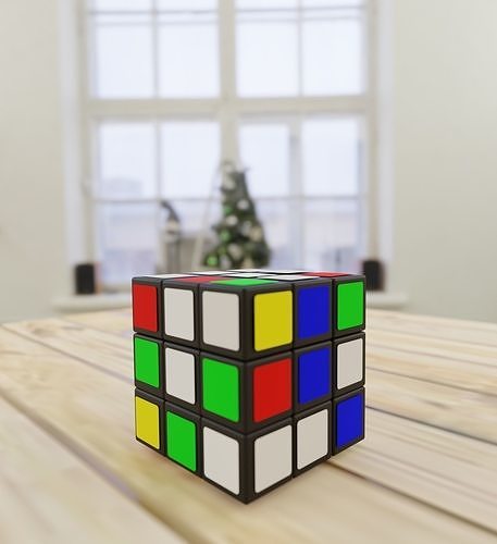 Rubix cube Free low-poly 3D model