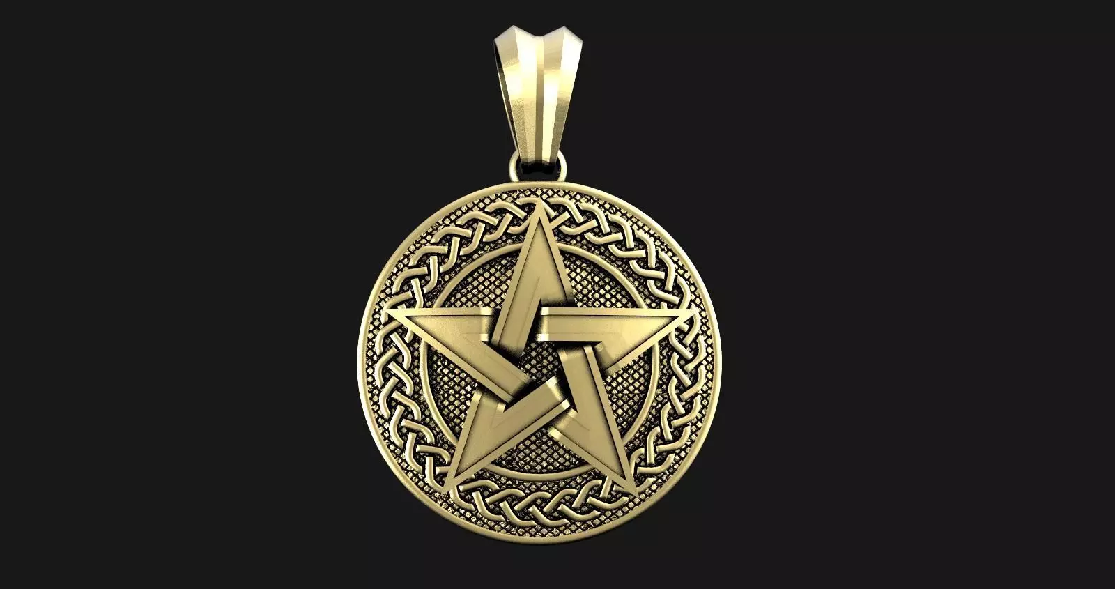 Pentagram pendant 3D print model