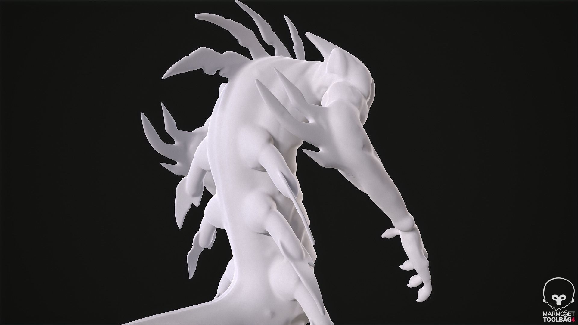 Sea monster game ready rigged creature Low-poly 3D model_15
