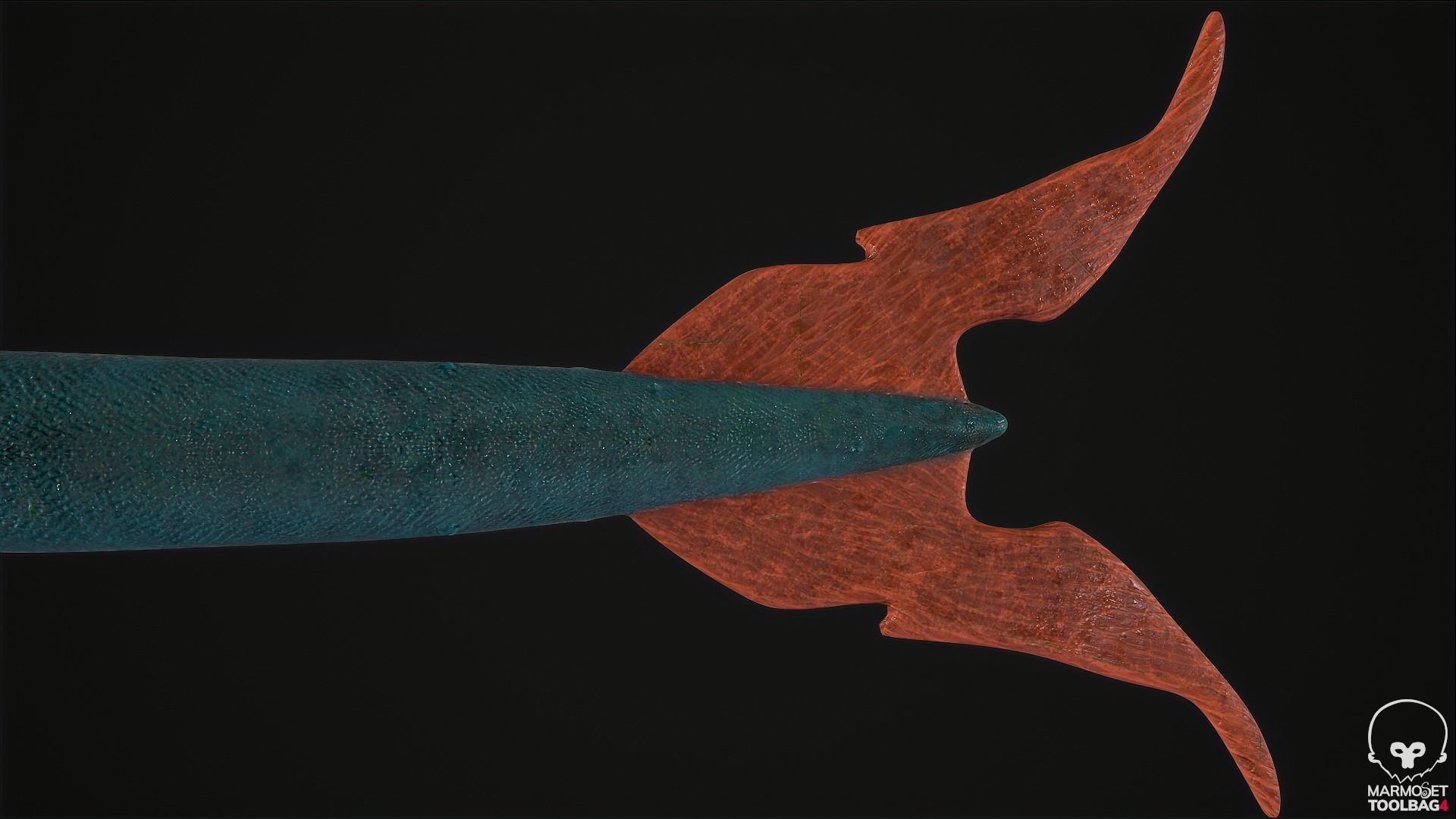 Sea monster game ready rigged creature Low-poly 3D model_12