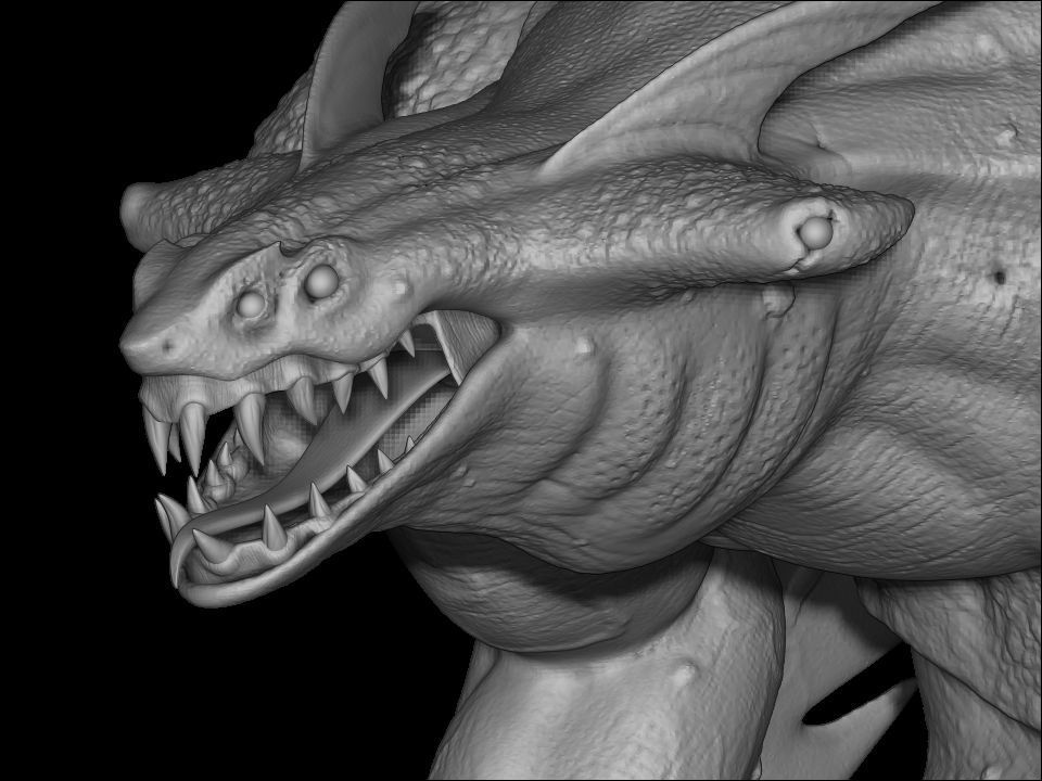 Sea monster game ready rigged creature Low-poly 3D model_23