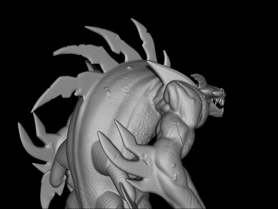 Sea monster game ready rigged creature Low-poly 3D model_22