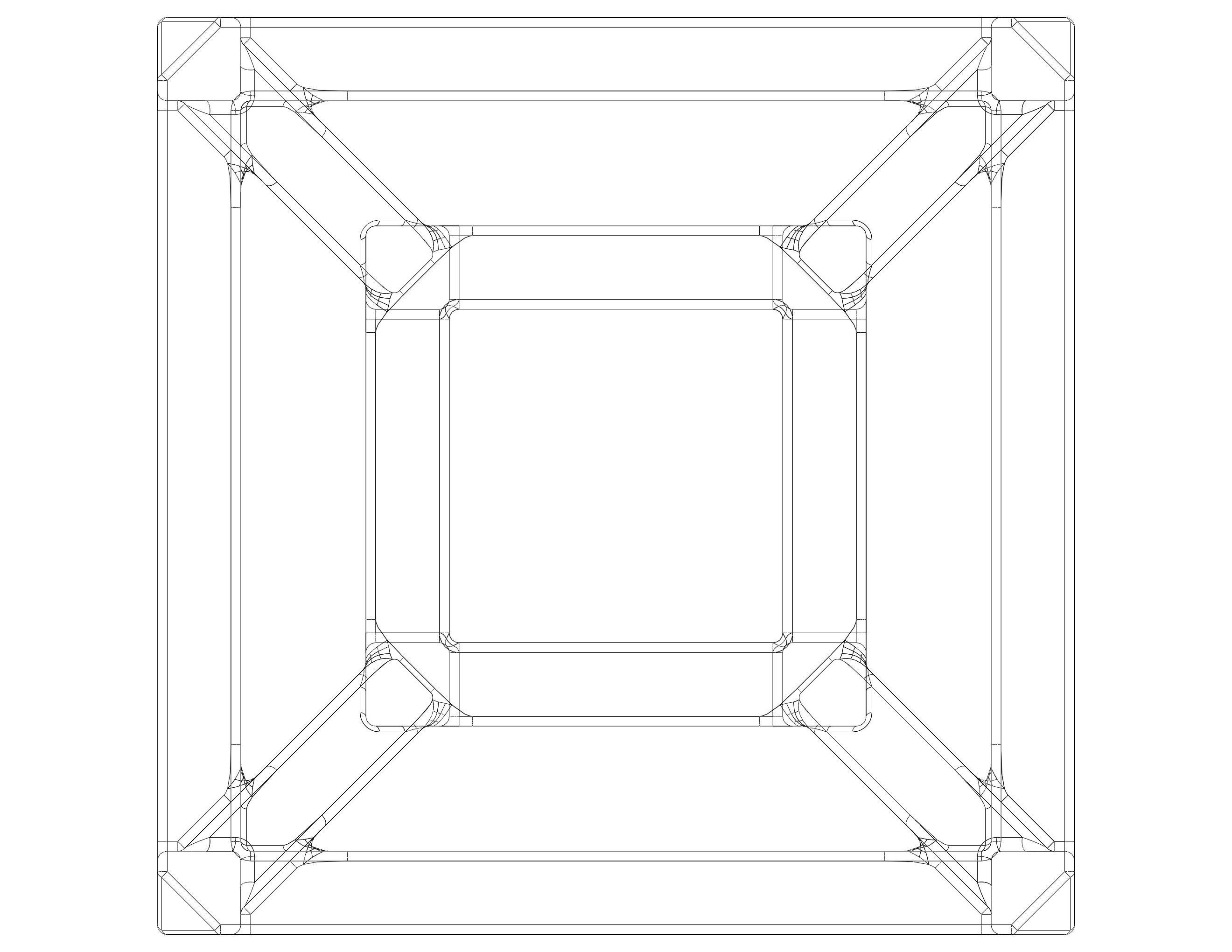 SQ Tesseract Hypercube 3D print model_32