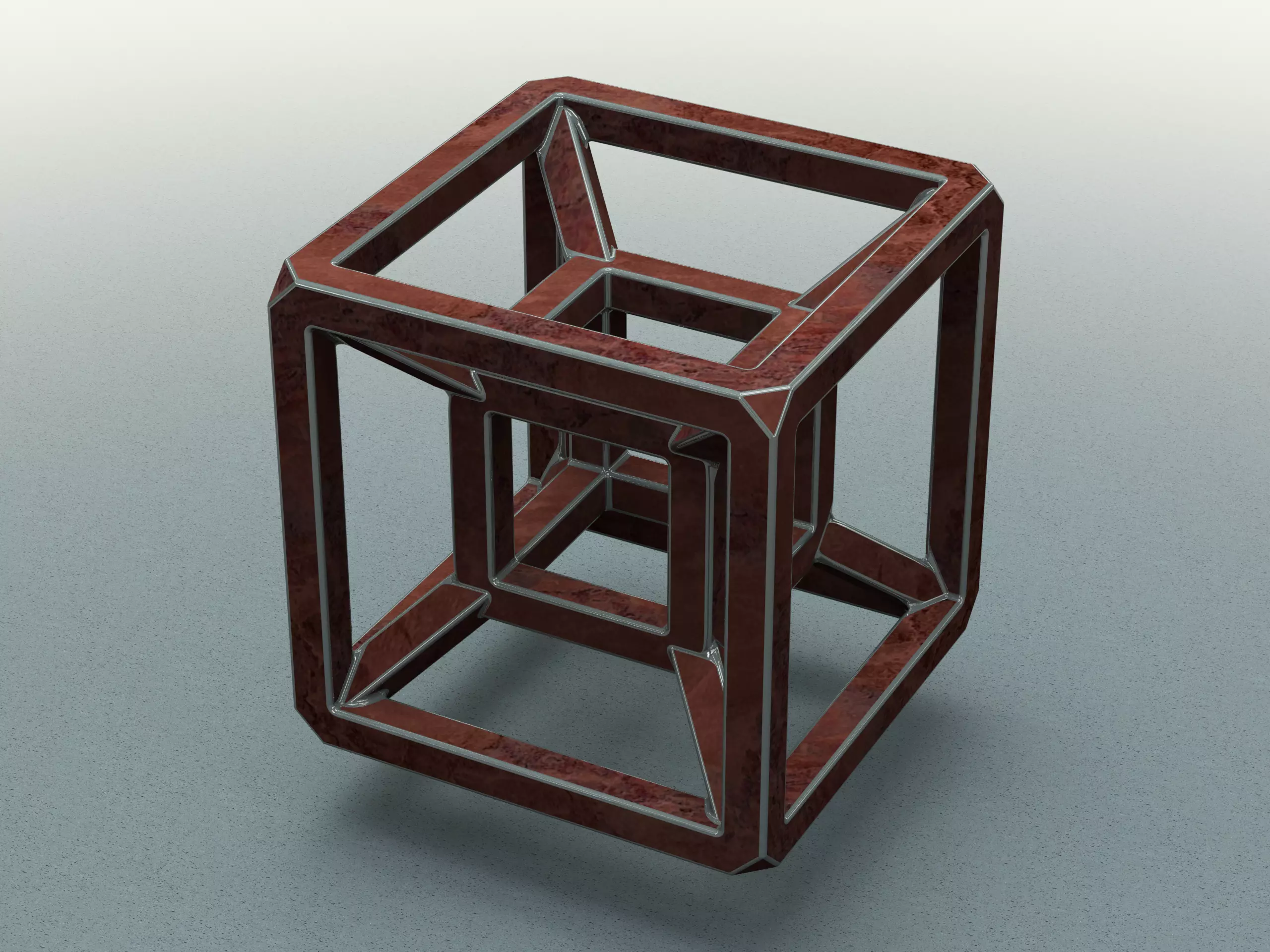 SQ Tesseract Hypercube 3D print model_0
