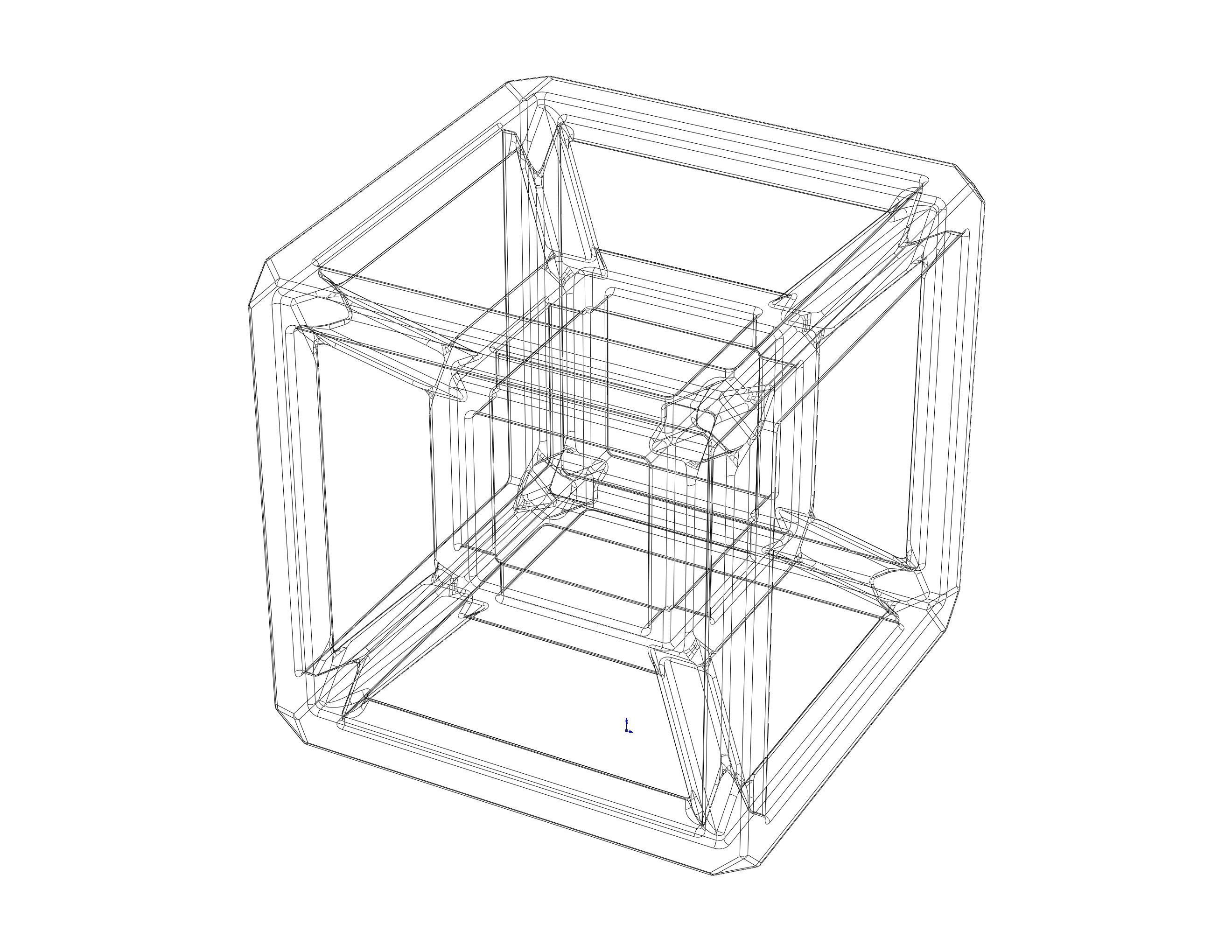SQ Tesseract Hypercube 3D print model_12