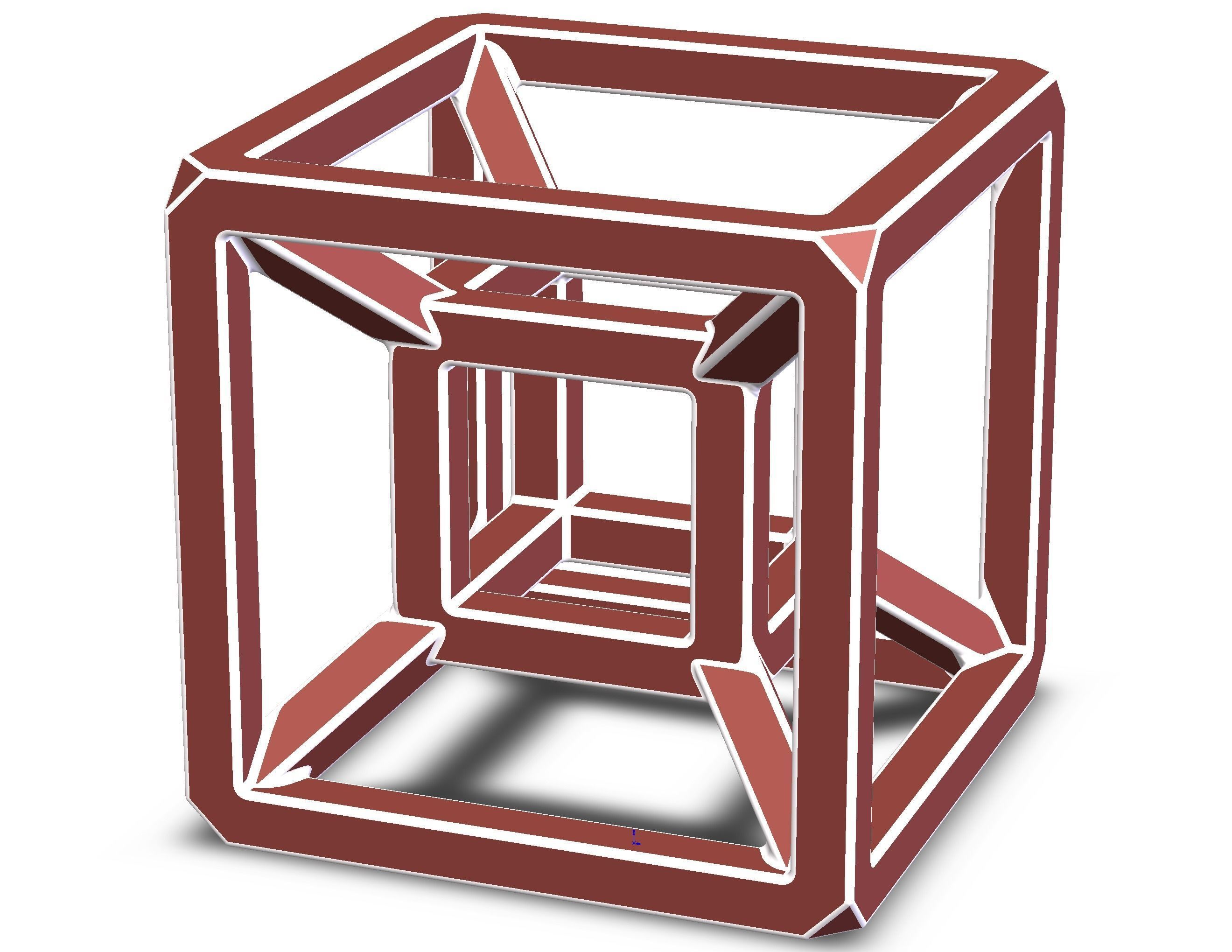 SQ Tesseract Hypercube 3D print model_5