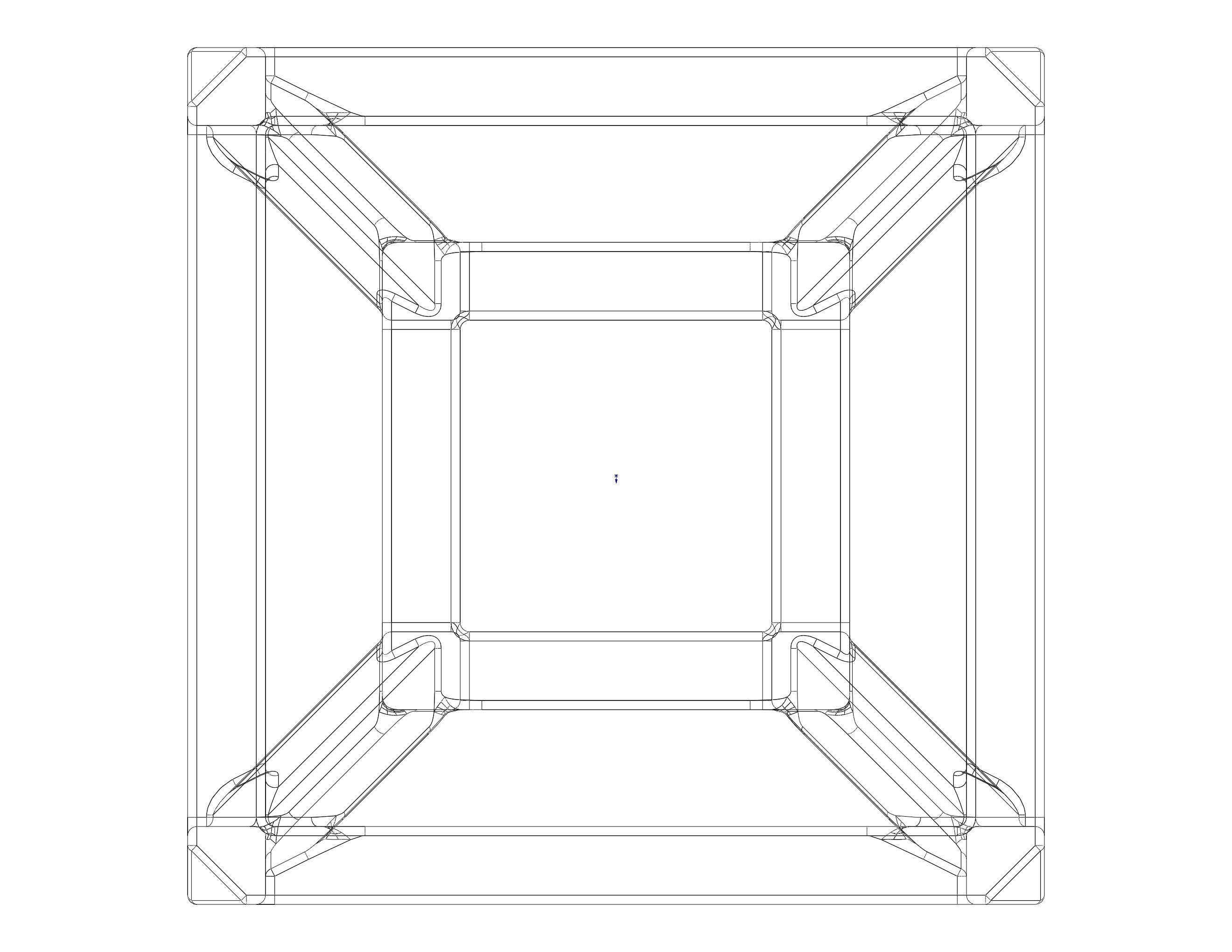 SQ Tesseract Hypercube 3D print model_40