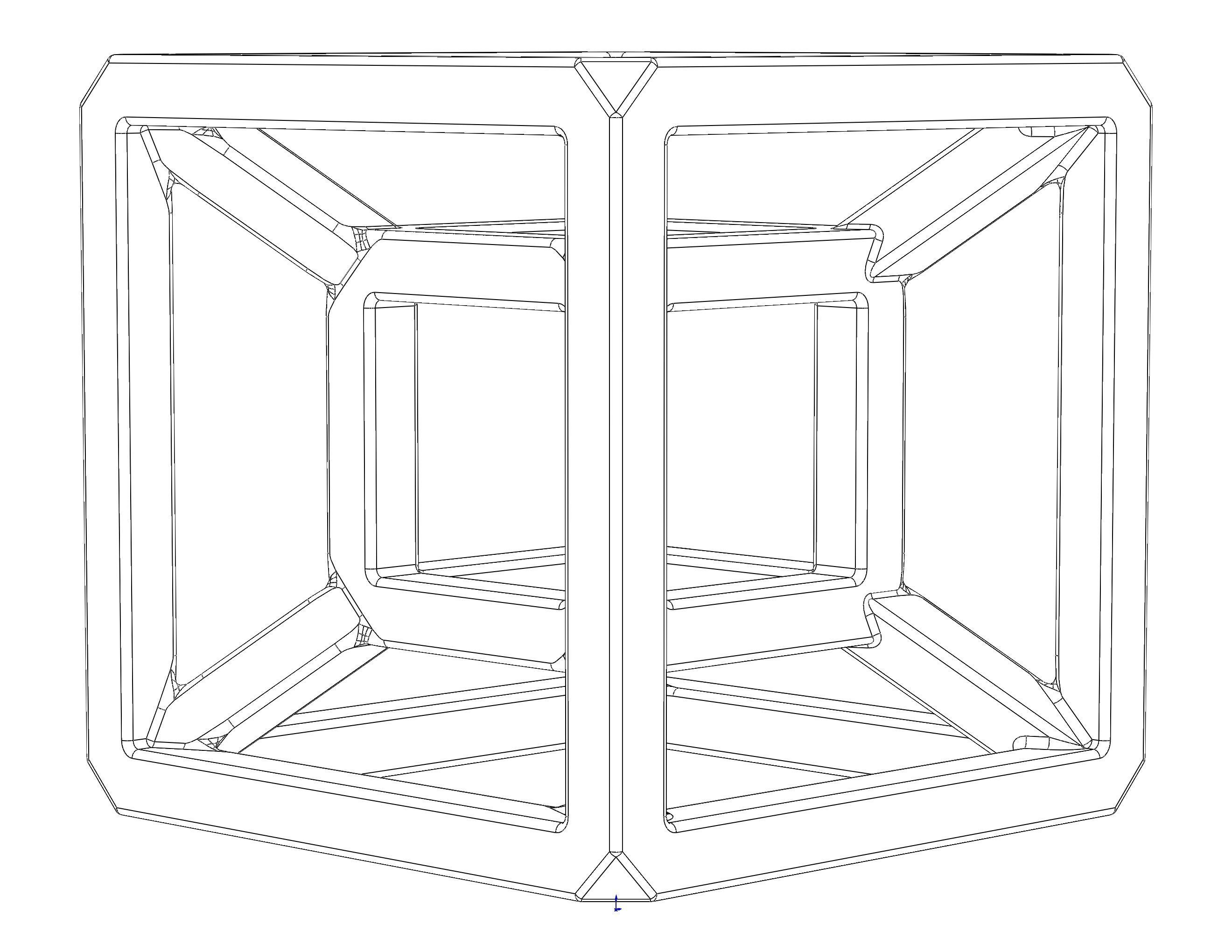 SQ Tesseract Hypercube 3D print model_26