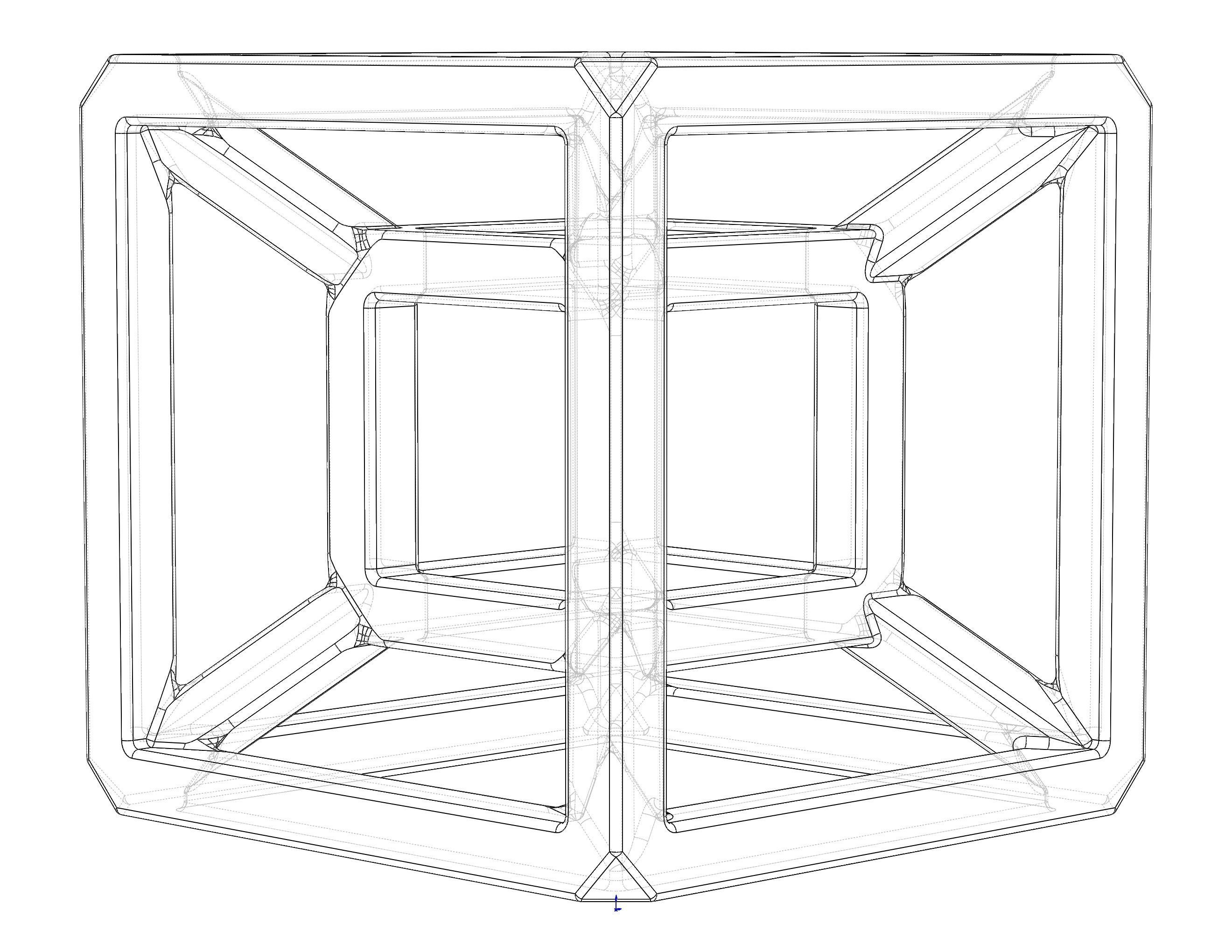SQ Tesseract Hypercube 3D print model_27