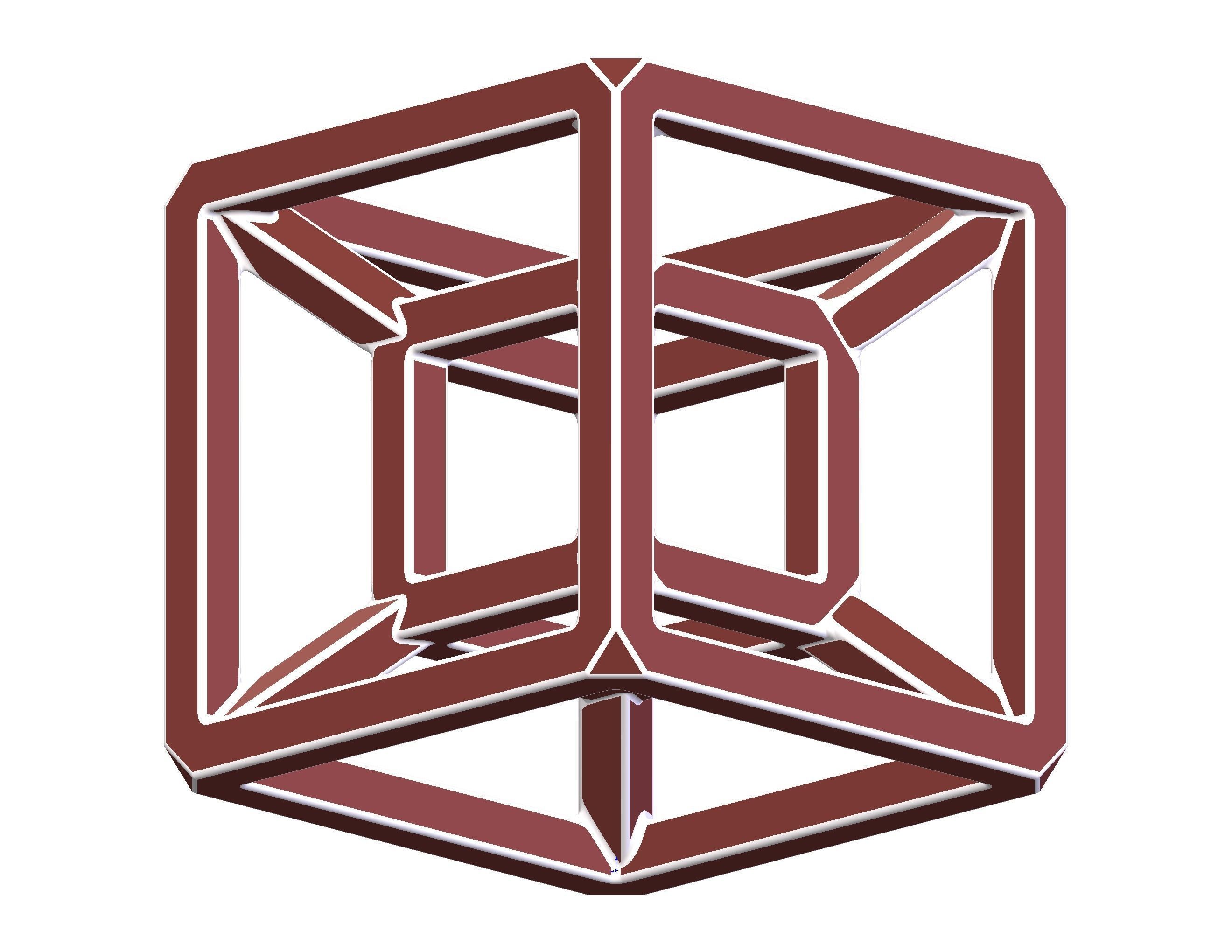 SQ Tesseract Hypercube 3D print model_37