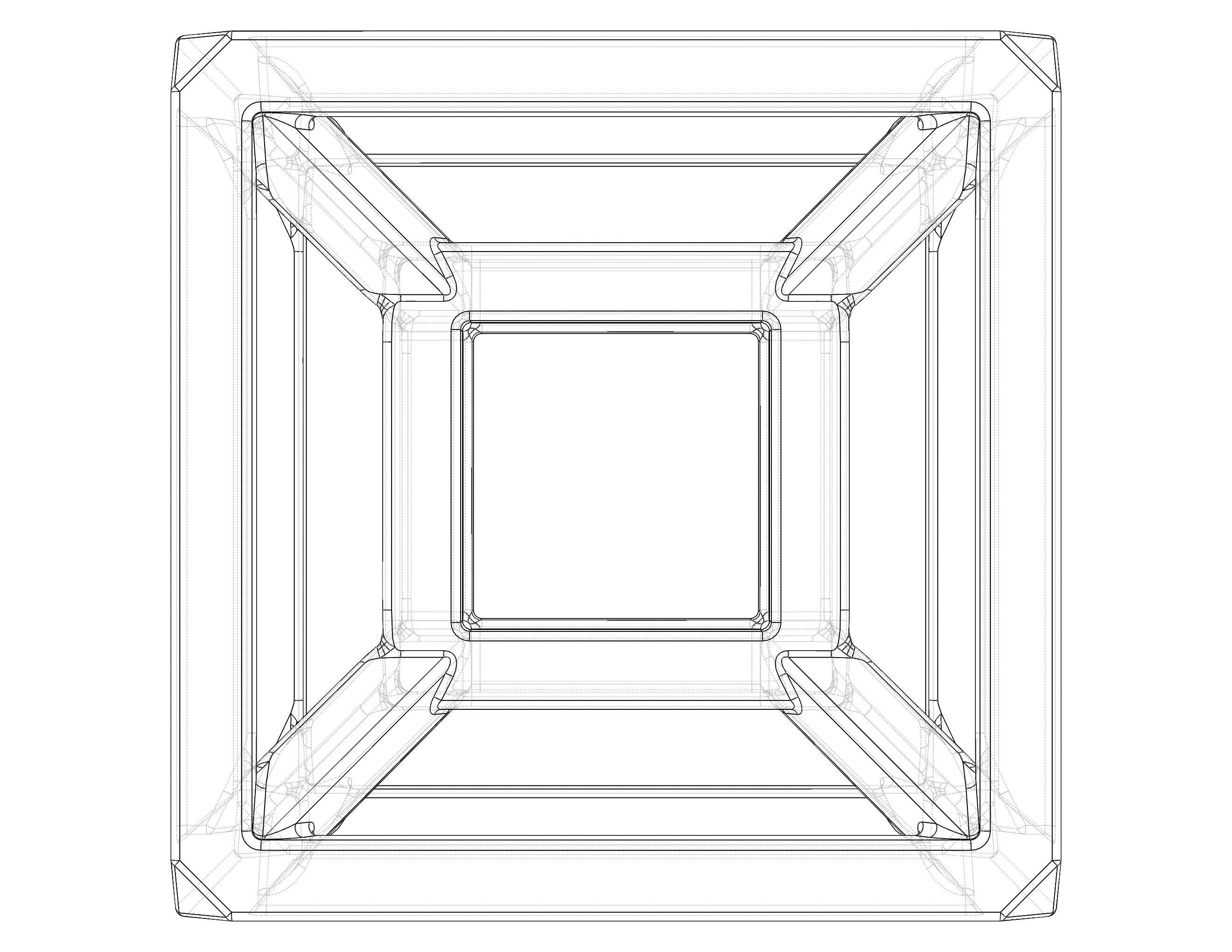 SQ Tesseract Hypercube 3D print model_23