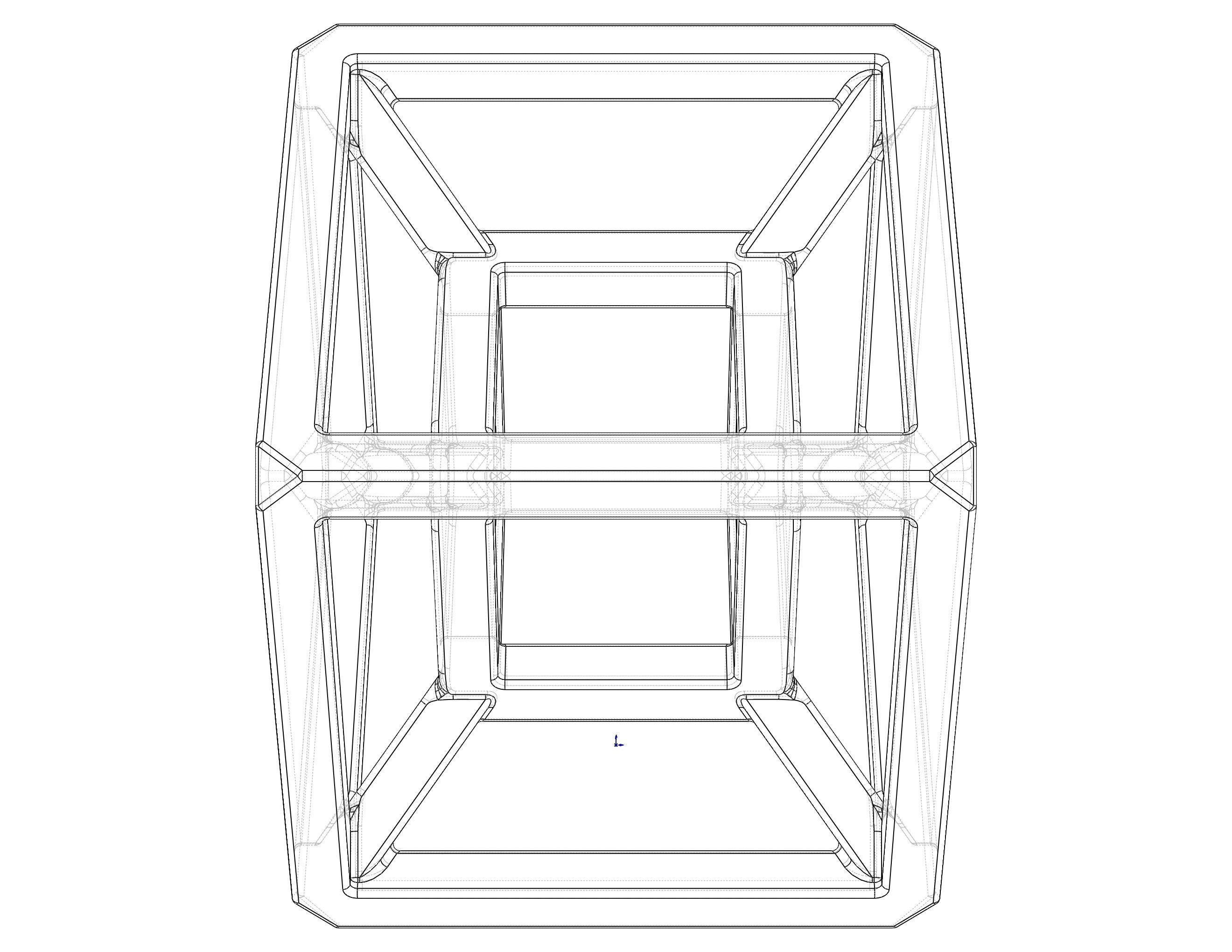 SQ Tesseract Hypercube 3D print model_19