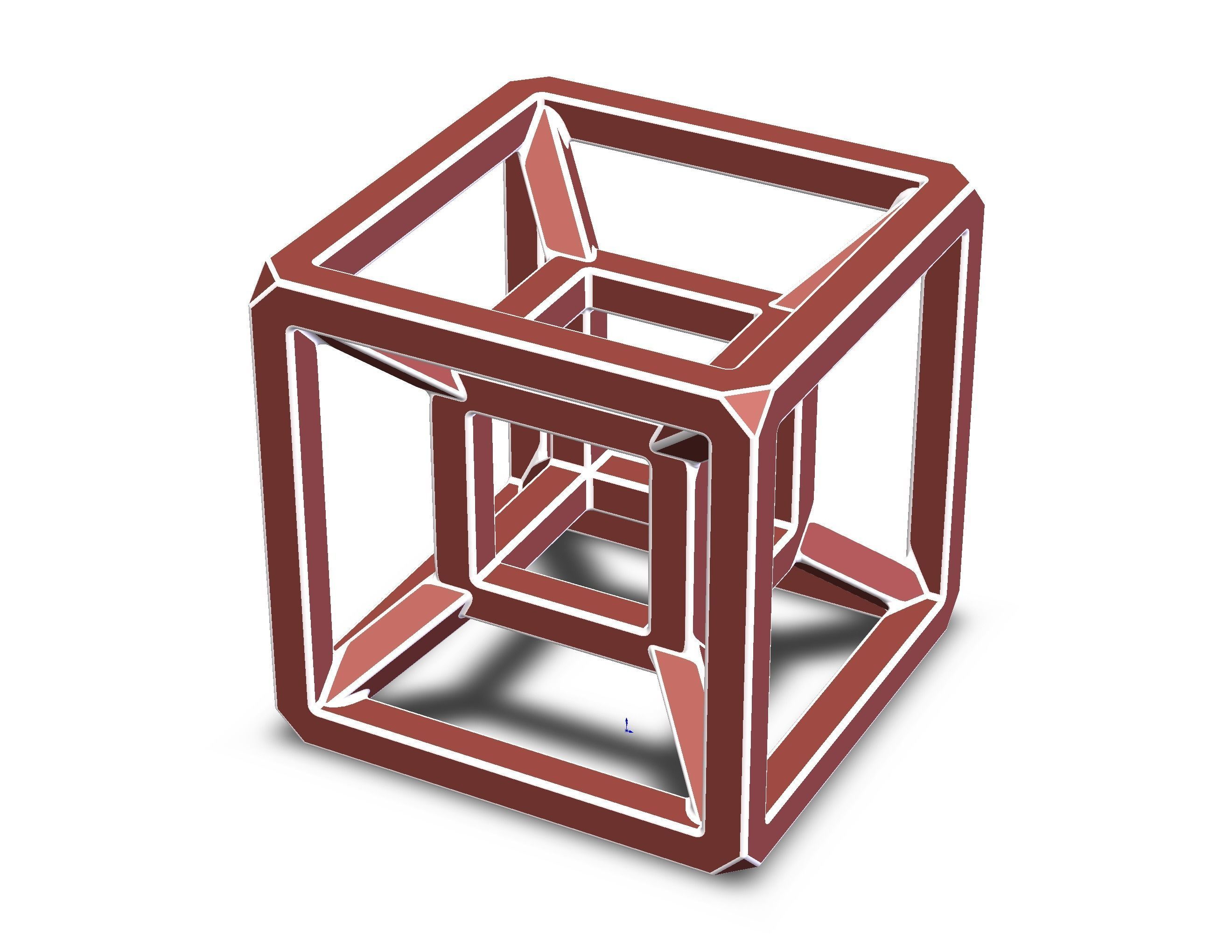 SQ Tesseract Hypercube 3D print model_13