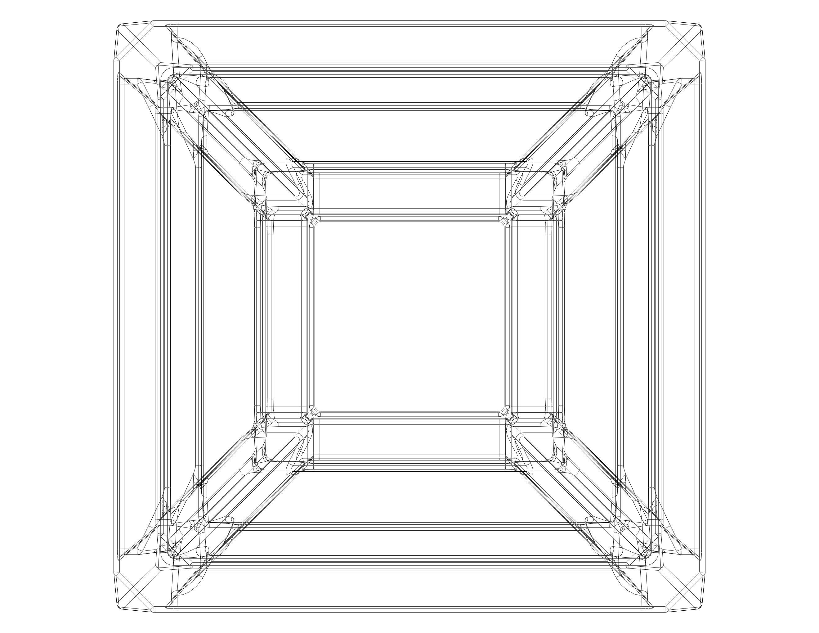 SQ Tesseract Hypercube 3D print model_24
