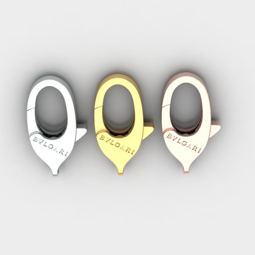 bvlgari pandant and bracelet locks 3D print model_1