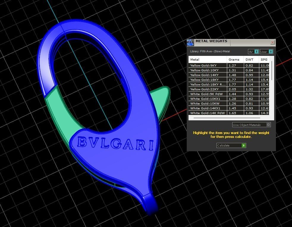 bvlgari pandant and bracelet locks 3D print model_11
