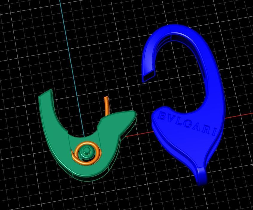 bvlgari pandant and bracelet locks 3D print model_12