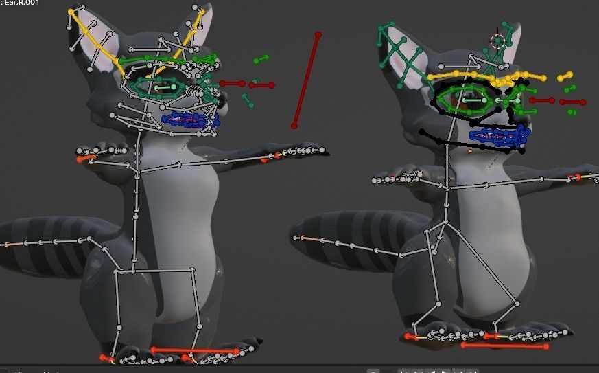RaccoonToon and Child 3D model_5