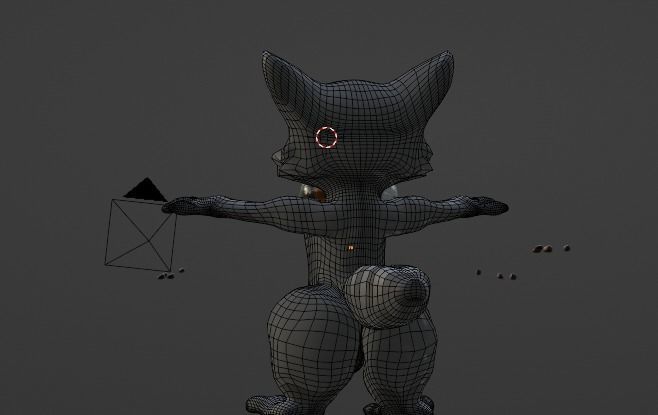 RaccoonToon and Child 3D model_9