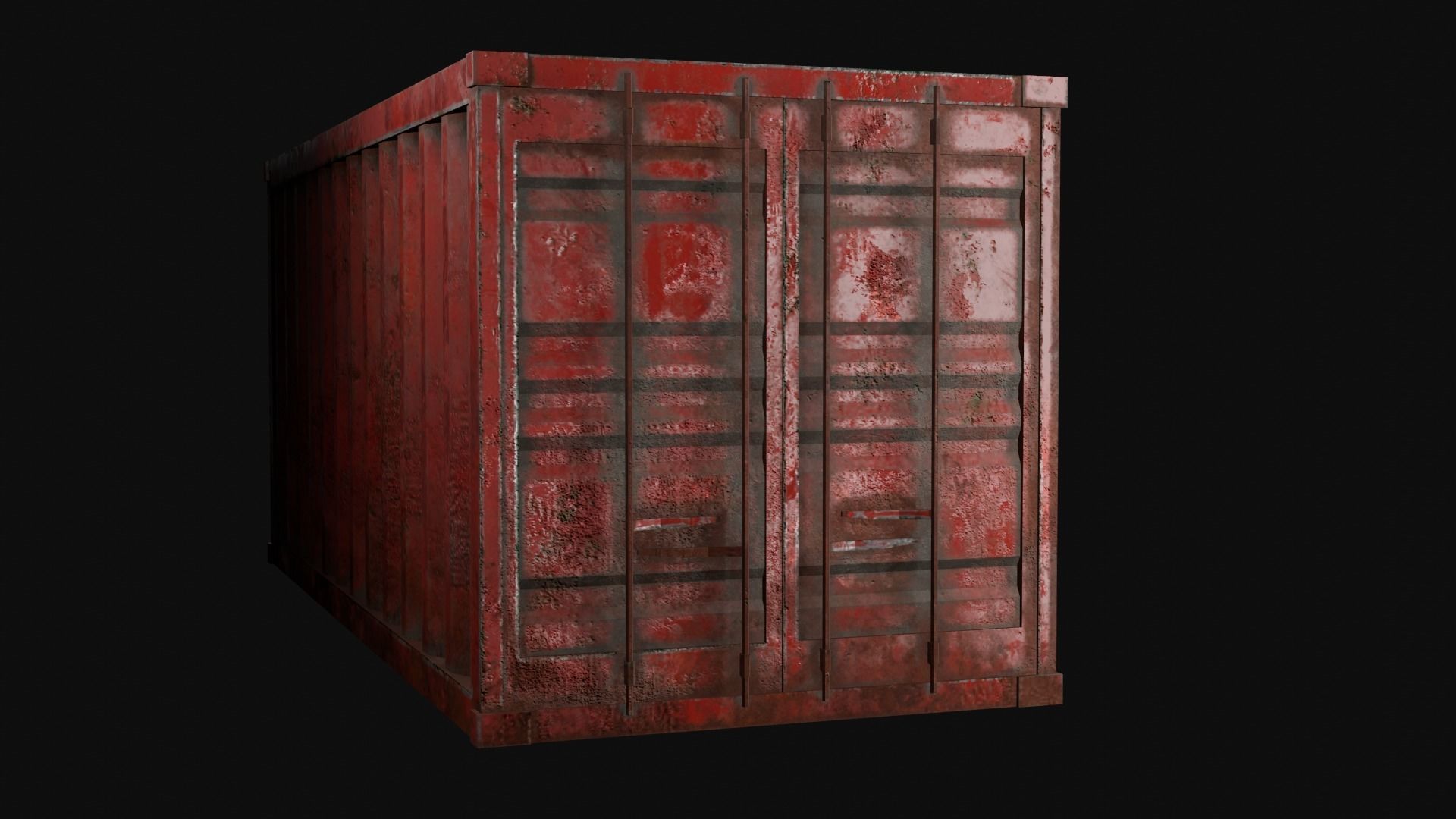 Low-Poly Sea Container v2 Low-poly 3D model_4