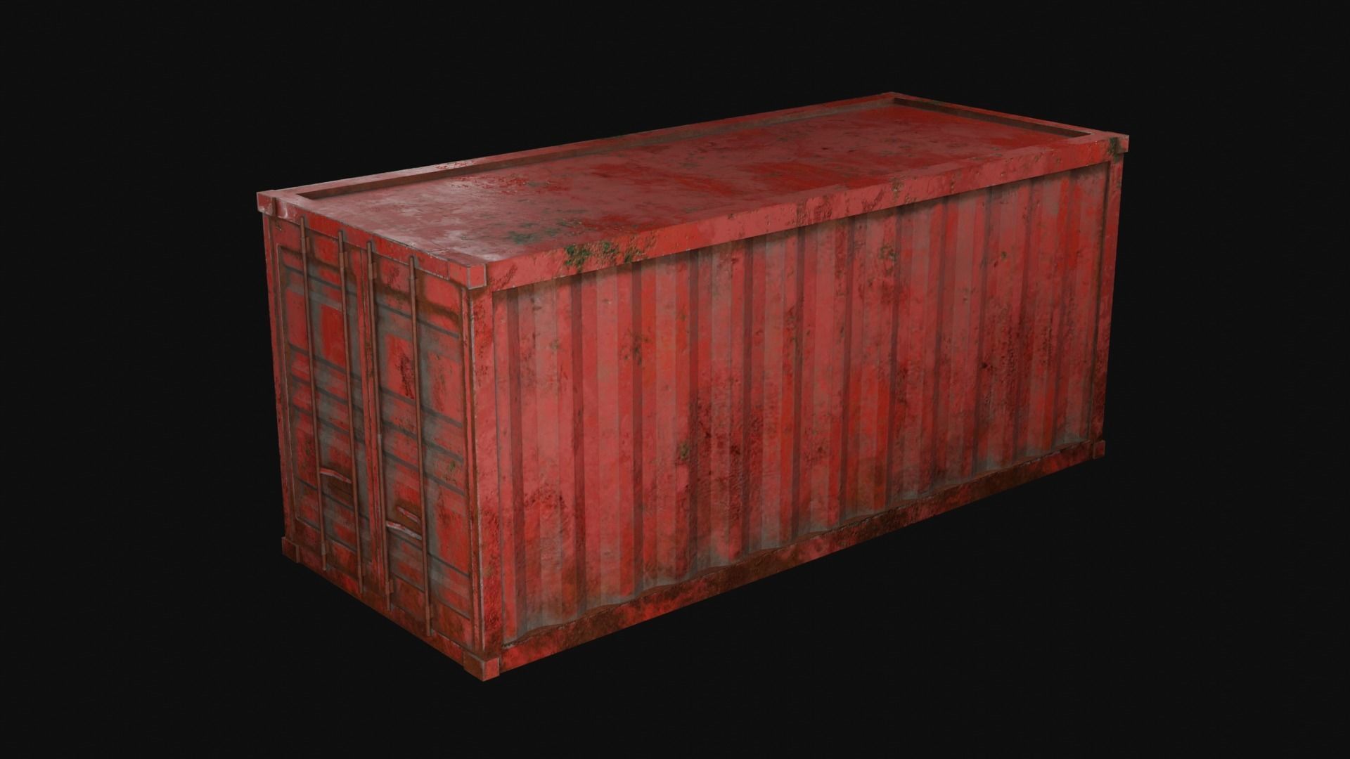 Low-Poly Sea Container v2 Low-poly 3D model_7