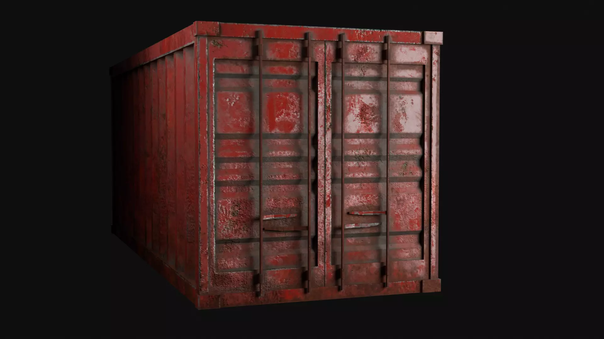 Low-Poly Sea Container v2 Low-poly 3D model_0