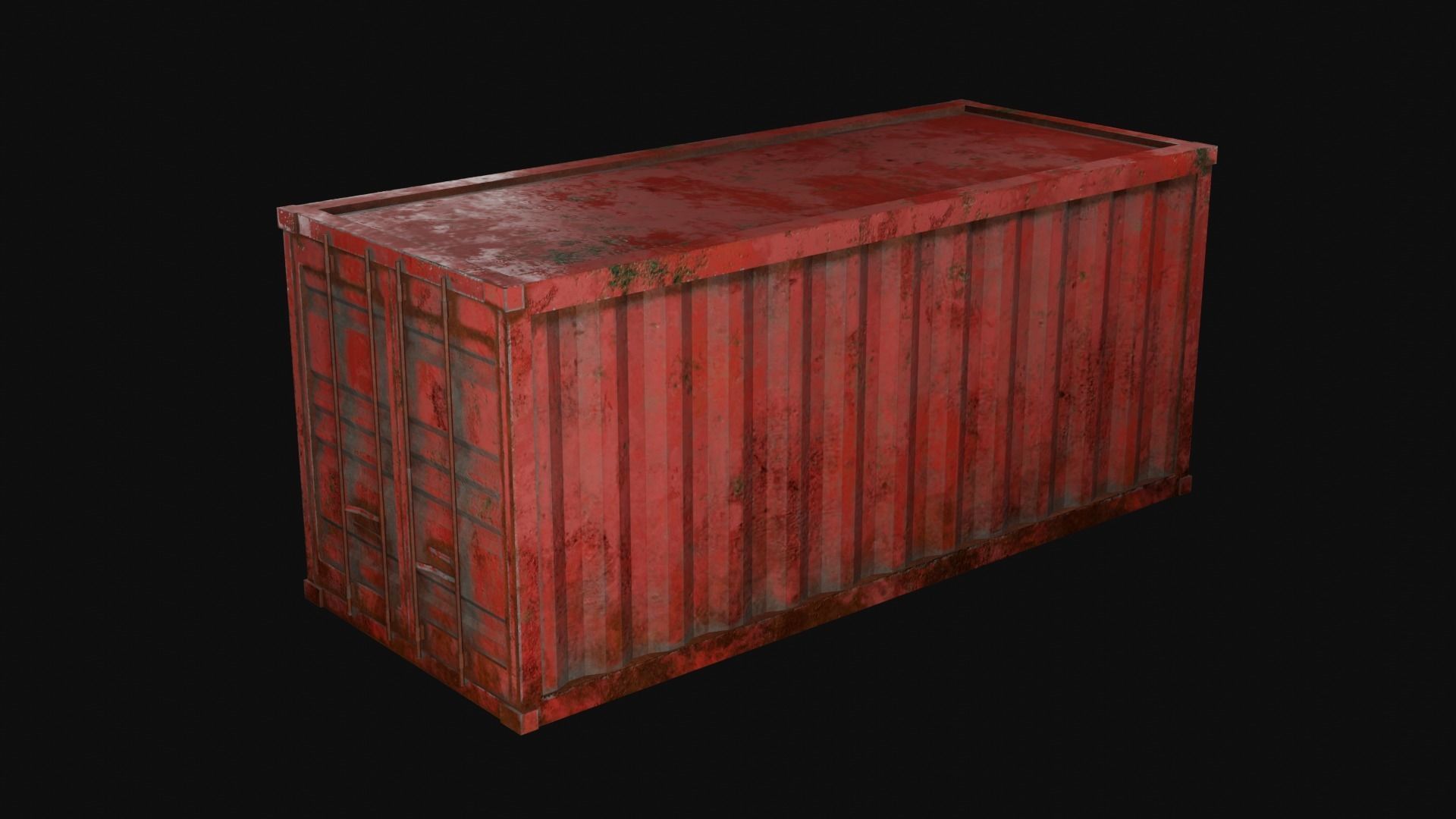 Low-Poly Sea Container v2 Low-poly 3D model_8