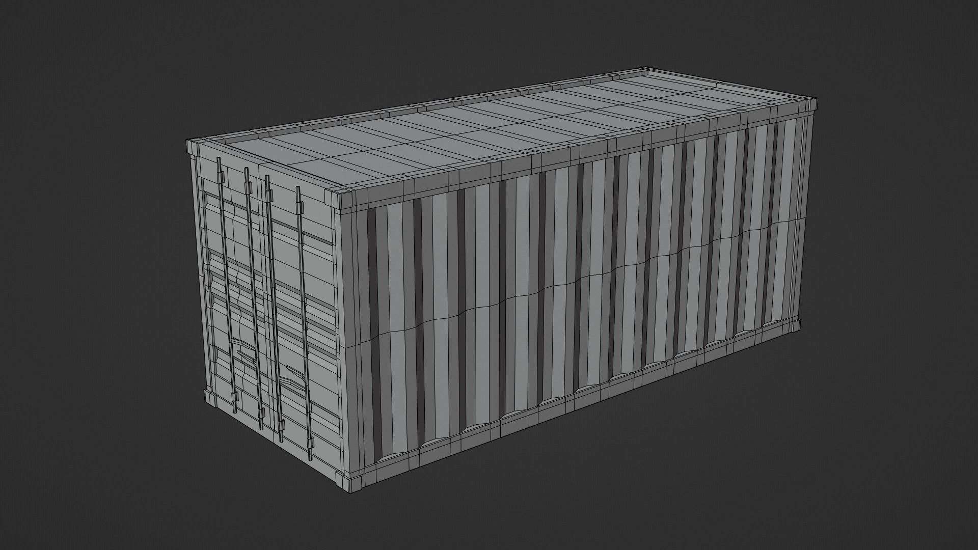 Low-Poly Sea Container v2 Low-poly 3D model_10