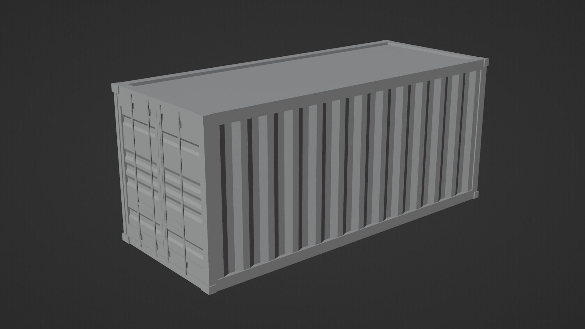 Low-Poly Sea Container v2 Low-poly 3D model_9