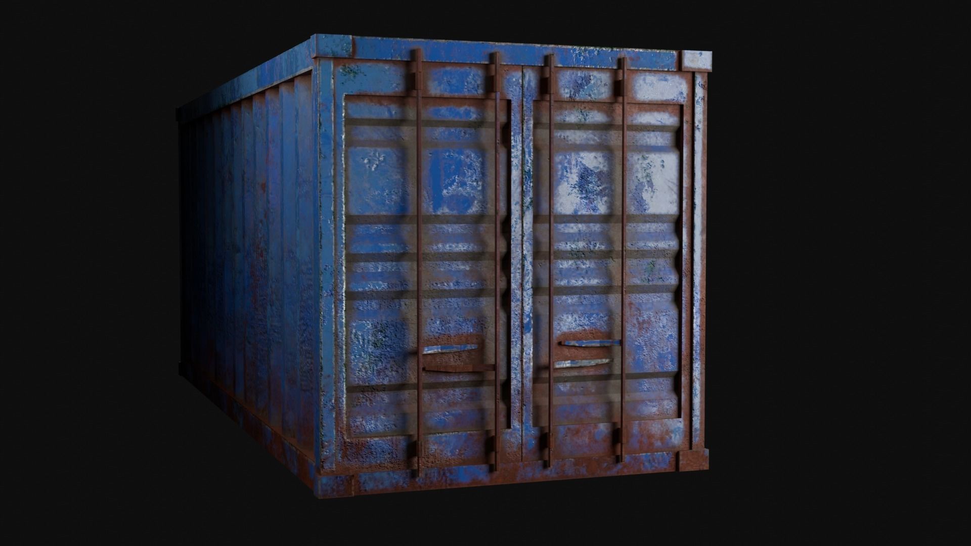 Low-Poly Sea Container v2 Low-poly 3D model_1