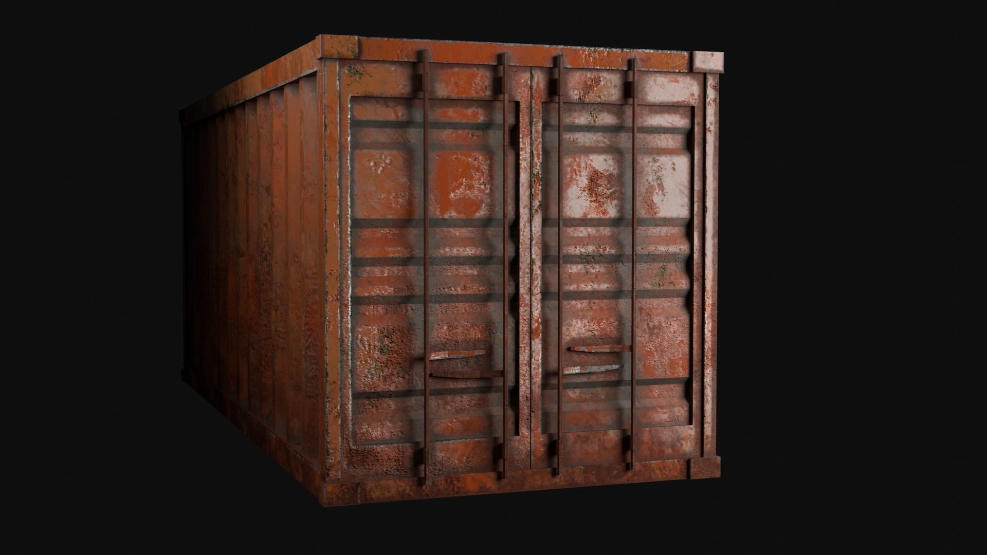 Low-Poly Sea Container v2 Low-poly 3D model_3