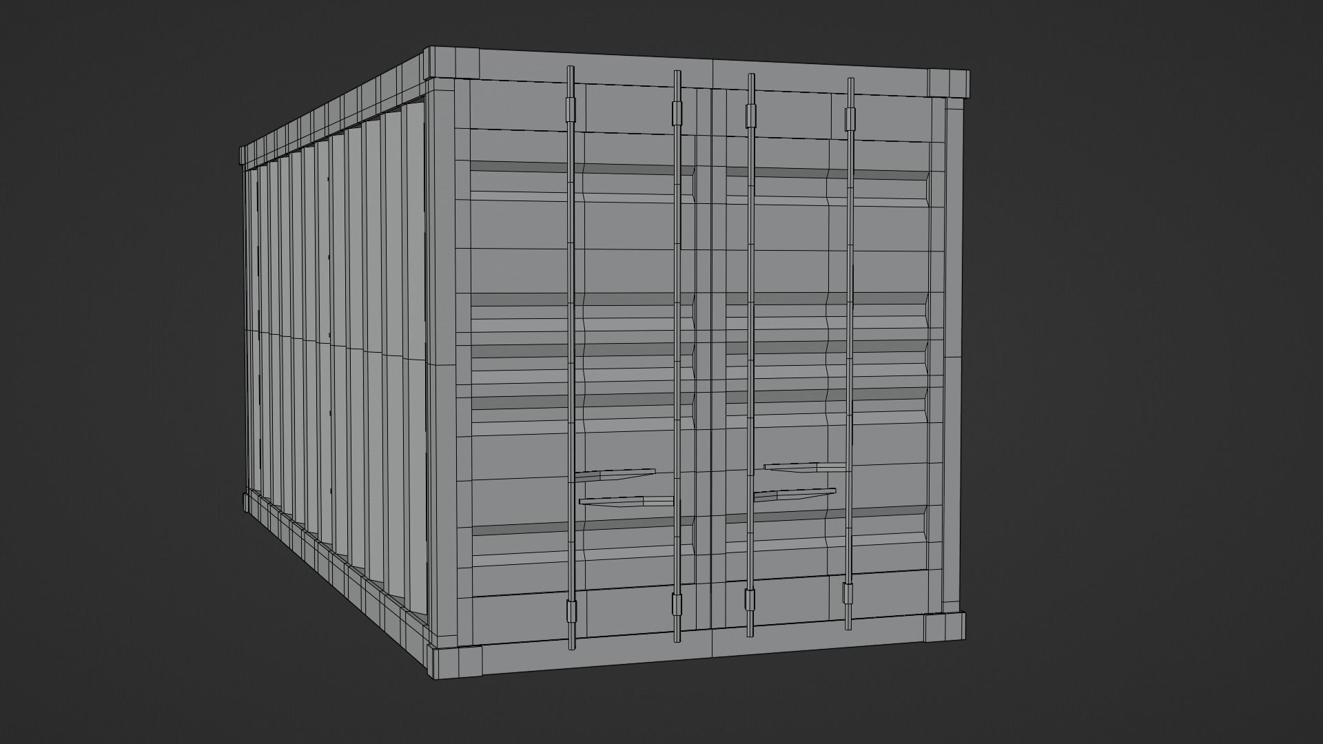 Low-Poly Sea Container v2 Low-poly 3D model_6