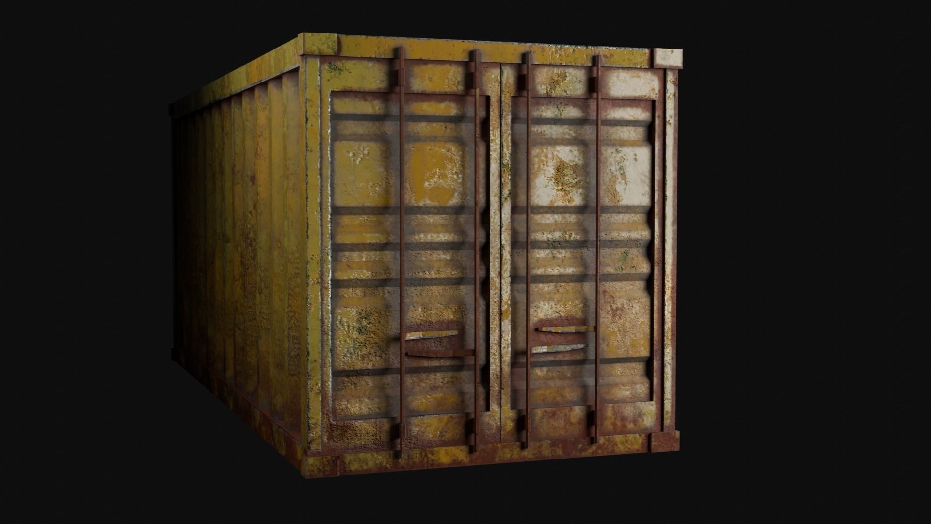 Low-Poly Sea Container v2 Low-poly 3D model_2