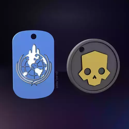 Helldivers keychain 3D print model