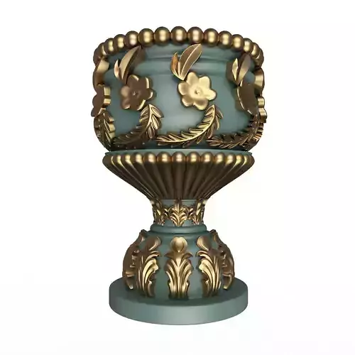 Flower Pot 013 Green