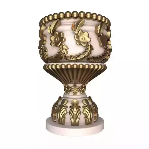 Flower Pot 013 White