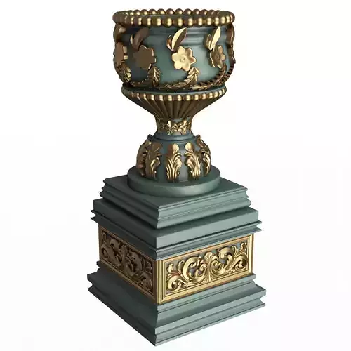 Flower Pot 014 Green