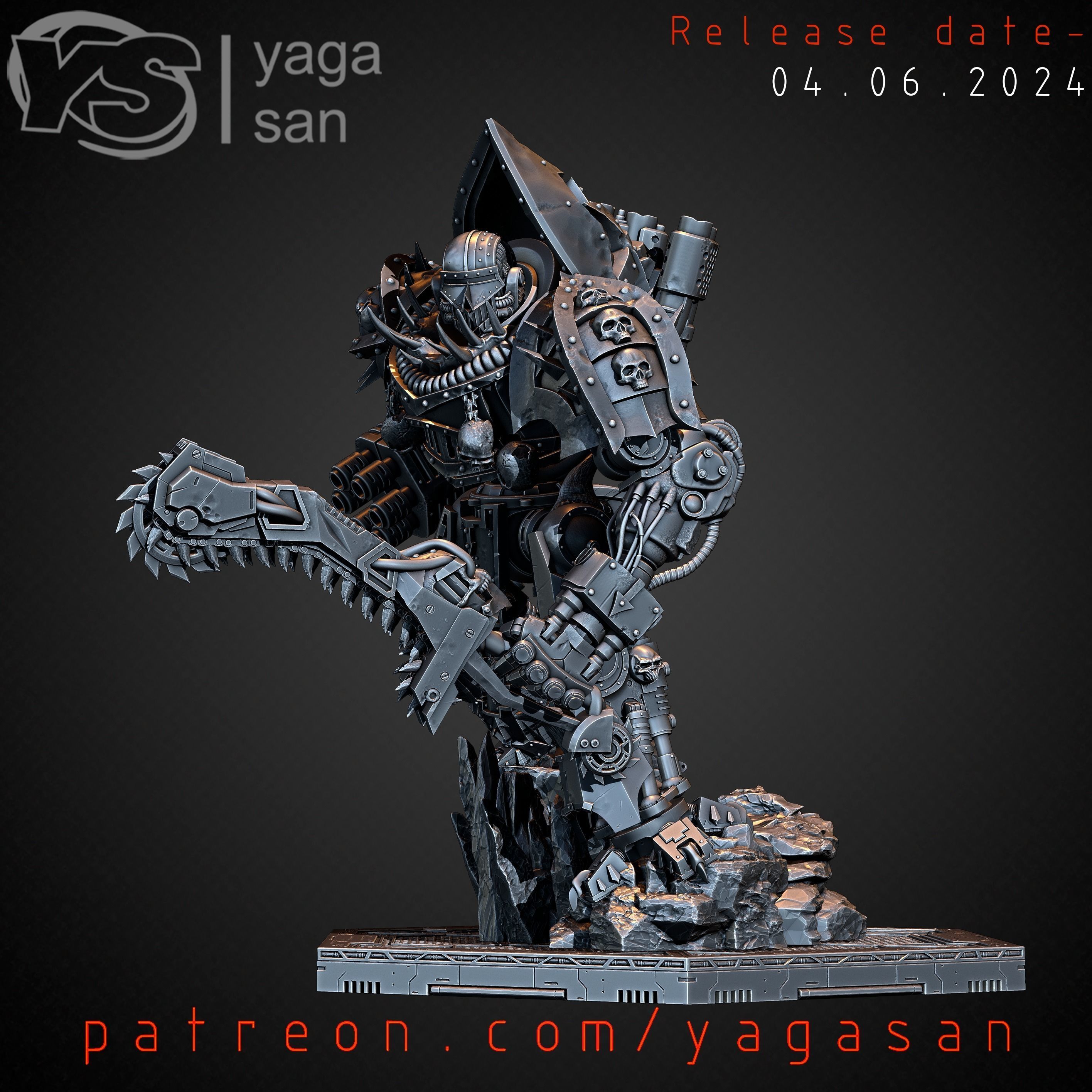 IRON WARRIOR DOOMBRINGER  3D print model_6