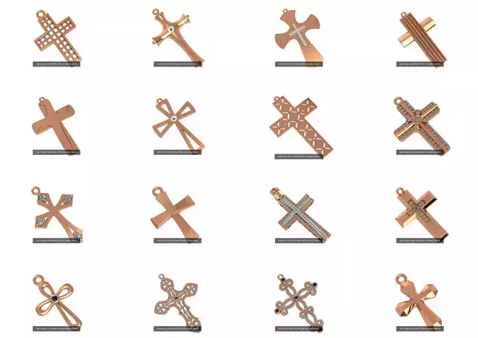 41 Jesus Holy Cross Pendant 3dm stl renders details  3D Model Collection