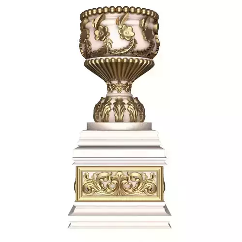 Flower Pot 014 White