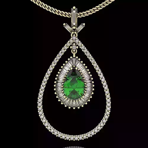 lux pendant   silver gold jewelry printable 3D model