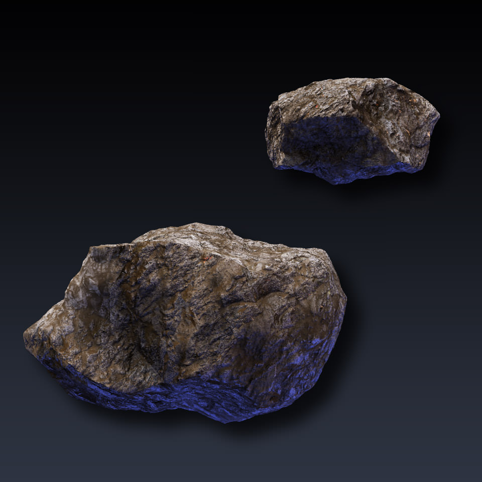 Rock Collection 1 meteorite 3D model_4