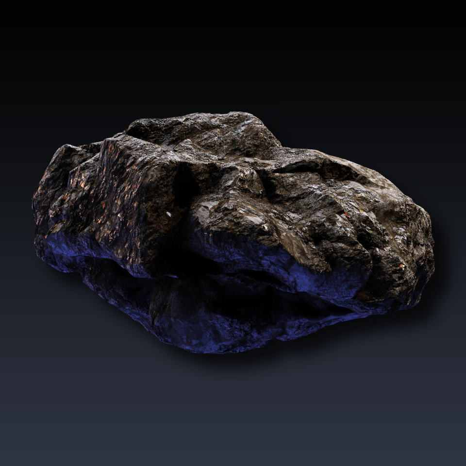 Rock Collection 1 meteorite 3D model_2