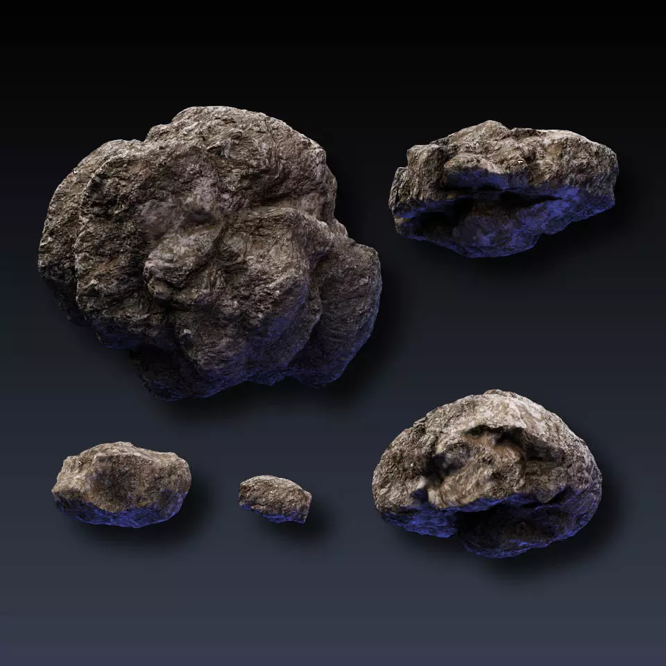 Rock Collection 1 meteorite 3D model_0