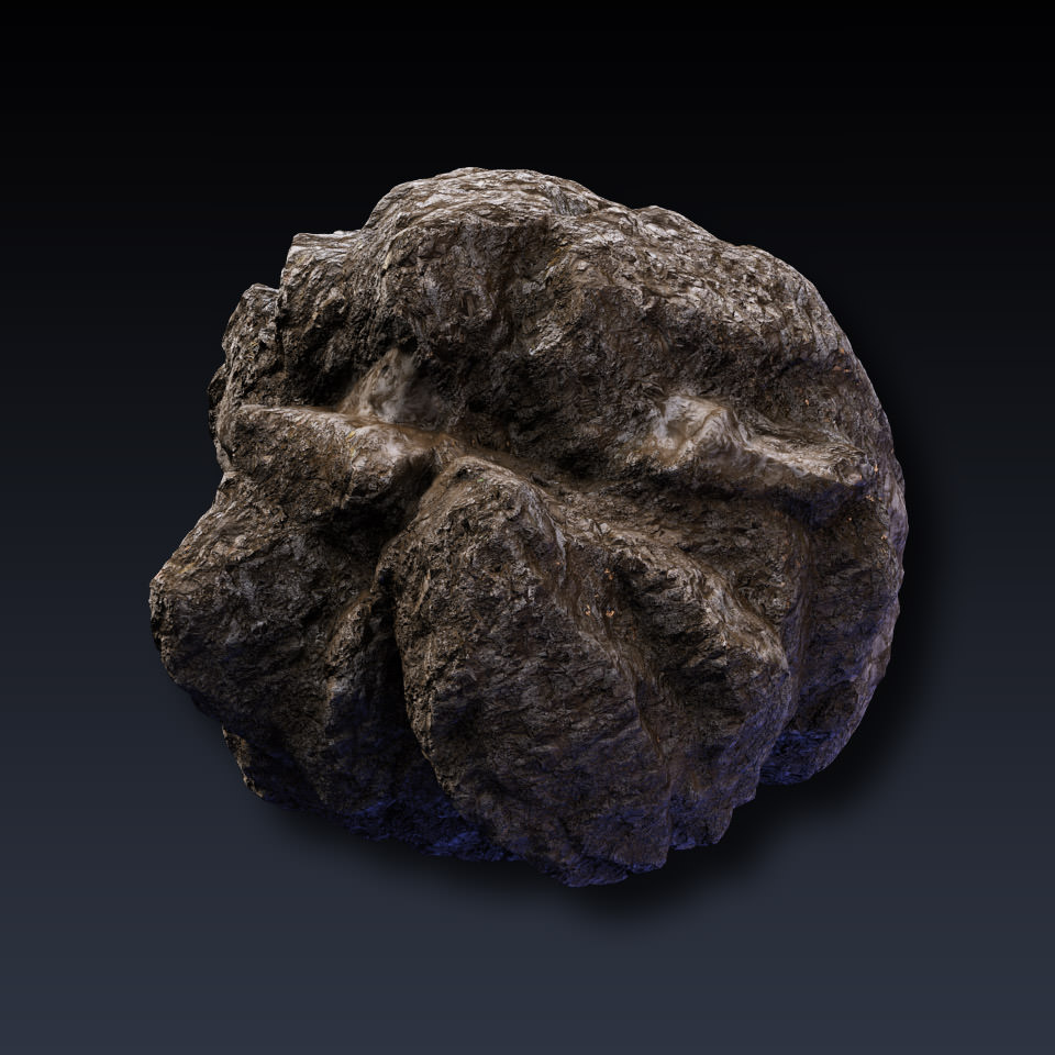 Rock Collection 1 meteorite 3D model_1